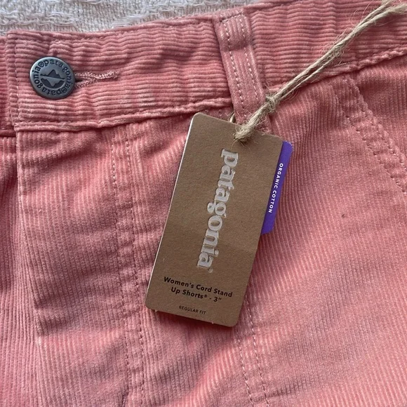 Patagonia, size 10, salmon pink corduroy shorts. - Picture 2 of 8